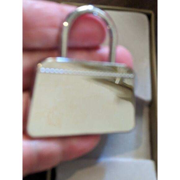 Cute Stainless Steel Hand Bag Purse Charm Key Chain Silver-T Ring Keychain New - Picture 3 of 4